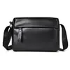 Bolso Bandolera de Hombro Único WEIXIER para Hombre, Simple, para Viajes de Negocios, Gran Capacidad, Impermeable, Maletín de Cuero de Alta Calidad