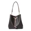 Bolso de cubo de cuero con cordón, bolso de mano cruzado al hombro, clásico de moda para presbicia