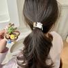 Cuerda de Cabeza con Cabeza de Monstruo Pequeño Lindo de Dibujos Animados para Mujeres y Niños, Doble Cola de Caballo, Banda para el Cabello, Estuche Pequeño de Cuero Divertido, Banda de Goma, Cuerda para el Cabello