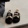 Mocasines sin cordones, sandalias Birkenstock, botas de nieve de invierno, zapatos con plataforma interior y forro de pelo, zapatos de algodón cálidos y forrados de polar para mujer