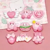 Brilhante Fofo Rosa Kirby DIY Cola de Creme Capa de Celular Caseira Acessórios de Cabelo Grampo Peças de Resina Venda por Atacado