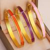 Pulsera de Acero de Titanio para Mujer, Temperamento Transfronterizo, Pulsera de Nicho de Alta Gama Estilo Europeo y Americano, Pulsera de Diamantes Completa a la Moda, Venta Directa de Fábrica