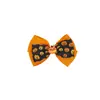 Nuevo pasador de pelo con lazo temático de Halloween transfronterizo con accesorios de calabaza y calavera, accesorio de pelo con lazo