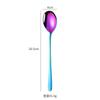 Cross-border Amazon 304 aço inoxidável coreano estilo garfo de titânio chapeado Creative Western Food Long Handle Spoon colher de café sobremesa Spoon garfo