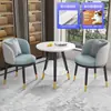 Juego de sofá de un asiento y mesa de centro para recepción de hotel, sala de reuniones de clientes, oficina de ventas, salón de belleza, centro comercial, mueble de sala de exposición, gama alta