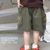 Pantalones Enrollables Grandes y Pequeños 26 Nuevo Estilo Verano para Niños Bolsillo Grande Casual Cargo-510129