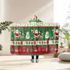 Manta de Franela con Capucha Estampada Navideña de Amazon que Se Puede Usar y Quitar, Chal Cálido de Felpa de Invierno Festivo