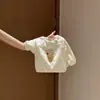 Conjunto de Invierno de Dos Piezas para Bebé Niña Estilo Coreano Elegante de Lunares Lindo Dibujo Animado Conjunto de Dos Piezas Ropa de Casa Cálida