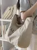 Bolsa Tote Casual de Doble Cara para Mujer 2026 Verano Nueva Versión Coreana de Lona de Gran Capacidad Bolso de Hombro Bolso de Moda para Viajar