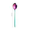 Cuchara tenedor estilo coreano de acero inoxidable 304, cuchara para mezclar con mango largo grueso, cuchara para café, postre para niños, cuchara para comer