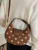 Bolso de mano retro con estampado de leopardo, elegante y moderno, para mujer, nueva colección otoño 2026, bolso de axila, bolso de hombro de nicho