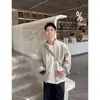 Sudadera con cremallera y cuello alto estilo retro americano Nick Tian, estilo primavera/otoño para hombre, gris, prenda exterior casual de corte holgado