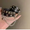 Pulsera Y2k Hip-Hop de Nicho Pulsera Accesorios Estilo Punk Pulsera Joyería Pulsera de Cuero para Baile Callejero para Niñas y Niños PU Moda