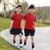 Uniformes Escolares para Estudiantes de Primaria y Secundaria Traje de Verano Estilo Británico Ropa de Clase para Niños Ropa Deportiva Ropa de Jardín de Infancia Ropa de Verano Algodón de Manga Corta