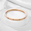 Pulsera de Acero de Titanio con Circonita Colorida de 4 mm, Chapada en Oro de 18K a la Moda, Acero Inoxidable Inmarcesible, Diamante Completo, Pulsera para Mujer