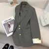 Blazer Primavera e Outono 2025 Moda Versátil Casual Novo Estilo Coreano Design Solto Temperamento Avançado Jaqueta de Terno
