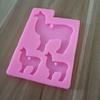 3 peças alpaca forma bolo decoração molde joias pendente aromaterapia gesso molde de silicone