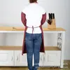Delantal de algodón a cuadros de estilo antiguo, apto para hombres y mujeres, para uso en la cocina, resistente al aceite y diseñado para el trabajo en la granja; delantal largo