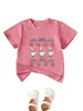 Amazon eBay Estación Independiente Moda Casual Divertido Niños Lazo Corazón Flor Tres Patos Cuello Redondo Manga Corta
