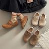 Zapatos de Felpa Gruesos Cálidos Peludos Estilo Bosque con Hebilla Retro para Mujer Nuevos Otoño e Invierno 2025 Zapatos Birkenstock sin Cordones