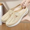 Zapatos de Mujer de Media Pantorrilla, Zapatos Casuales Versátiles, Pantuflas Transpirables de Punta Abierta Transfronterizas, Slip-On sin Cordones, Zapatos Planos de Malla con Suela Suave para Mujer