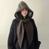 Bufanda Gorro Cortavientos Estilo Coreano Integrado Temporada de Invierno Otoño Cálido Nuevo Pasamontañas Braga de Cuello Protección Auditiva Tejida