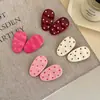 Pinza para el pelo ovalada rosa con lunares lindos para niñas, Pinza para flequillo lateral para la frente, Pasador para niñas pequeñas, Venta al por mayor desde el fabricante