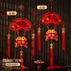 Novos Ornamentos Festivos das Cinco Bênçãos de Ano Novo 2026 Ano do Cavalo Decorações Festival da Primavera Arranjo de Parede de Fundo para Casa