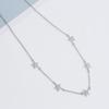 Conjunto de Collar de Estrella de Cinco Puntas Luna Piedra Blanca Hebilla Multiajustable para Mujer Joyería Ins Europea y Americana Zirconia Boda Collar