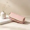 Estilo Novo Estojo Criativo para Óculos em Couro Genuíno, Bolsa Portátil para Armazenamento de Óculos de Sol, Estojo de Alta Qualidade para Óculos de Sol com Clipe, Estojo para Lápis de Sobrancelha Feminino