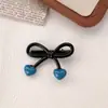 Nuevo Pasador Retro de Corazón con Lazo para Niñas con Cabello Cortado, Pinza de Perla para Flequillo, Pasador, Dulce Accesorio para el Cabello de Pinza Lateral