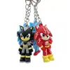 Llavero de Sonic de Dibujos Animados Super Sonic Figura 3D Colgante Pequeño Llavero de Coche Pequeño Regalo sonic