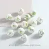Contas Cerâmicas Cor-de-Rosa e Radiantes, Contas Assimétricas Fofas com Furo Reto, Acessórios para Pulseira de Material DIY, Lote de Contas e Contas Soltas