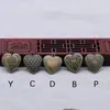 Joyería Hecha a Mano DIY Collar Retro Caja de Fotos Grabada en Forma de Corazón Estilo Bosque Colgante de Cobre Agujero Único Material Hecho a Mano B1019