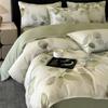 Juego de cuatro piezas de Lyocell Tencel Tipo A Cama Fresca Sábanas Cubre Edredón Ropa de Cama de Verano Cubre Edredón para Dormitorio Juego de Tres Piezas 4