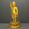 Estatua de Buda Latón Buda Shakyamuni Adorno Buda de la Medicina Artesanía Totalmente de Cobre Hogar Salón Budista Ofrenda