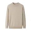 Nova coleção outono e inverno: suéter masculino de cashmere, cor sólida, gola alta discreta, macio e confortável, versátil, feito de cashmere de cabra