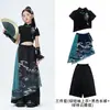 Roupas de jazz para meninas, trajes de dança de passarela novos e estilosos estilo chinês para crianças, trajes de performance de street dance estilo nacional para crianças