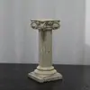 Ornamento de coluna romana em travertino amarelo natural com estética estilo ins, decoração de mármore de alta qualidade para escritório, estudo ou hall de entrada