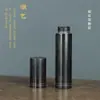Caixa de incenso de ébano com escultura em parafuso, tubo pequeno para incenso, tubo para palitos de dente, caixa de pó de madeira, tubo de cigarro, pode ser tocado