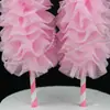 Decoración de Pastel para Hornear Fiestas Árbol de Navidad Rosa Creativo Corazón de Niña Rosa Estrella Árbol Disfraz Enchufe 1 Paquete