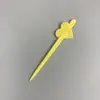 Palillos de fruta en forma de estrella de plástico de grado alimenticio, tenedores de fruta, agujas para abrir té de leche, palitos en forma de estrella, palillos de estrella para té de leche