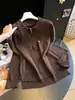 Nuevo Suéter de Punto con Media Cremallera para Mujer Otoño/Invierno 2026, Casual, Sencillo, Adelgazante, Versátil Top de Manga Larga