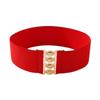 Cinturón ancho elástico ajustable para mujer con falda Hebilla simple Conveniente Moda Combinable Cintura ceñida Sello de cintura