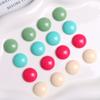 Accesorios Versátiles de Color Sólido Redondos de Resina Parche Medio Círculo Estilo Dulce Japonés y Coreano Materiales para Pendientes DIY Accesorios para el Cabello Pasadores