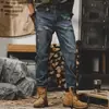 Pantalones vaqueros de estilo retro americano para hombre para primavera/otoño, 2026, corte holgado, pierna recta, marca de moda, pantalones casuales lavados y lavados a la piedra para hombre