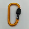 Ventas Directas de Fábrica Audaz No. 8 Mosquetones en forma de D con Gancho Bloqueable Hebilla de Tuerca de Colgado Rápido Hebilla Colgante Hebilla de Mochila de Aleación de Aluminio
