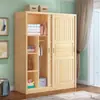 Armario de puertas correderas madera de pino tipo económico toda madera maciza armario grande moderno minimalista uso doméstico armario infantil corredero