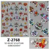 Nuevos Pegatinas para Uñas Serie Despertar del León de Año Nuevo Estilo Ins con Relieve 5D Redanco Calcomanías Tridimensionales para Uñas Z-2728