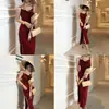 Ropa Femenina Estilo Coreano 2026 Nuevo Vestido Camisola Rojo Retro Francés de Corte Delgado con Cuello en V para Mujer, Vestido Largo Elegante de Verano por Encima de la Rodilla